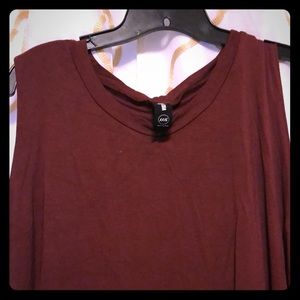 Anges & Dora black cherry tiered sleeveless tunic